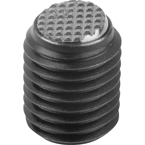 Ball-End Thrust Screw Wout Head, W Rotation Lock, Form:Fv Ball Flat., Diam. Grip, Non-rotat., M12, L=20, 2,